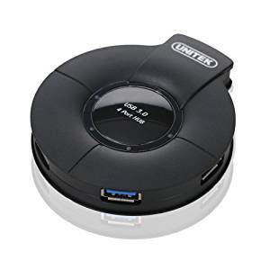 UNITEK 优越者 Y-3041 USB 3.0 4口HUB带5V2A电源集线器 黑色